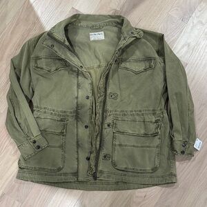 We The Free Olive Herringbone Jacket